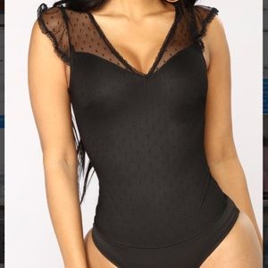 Black Mesh Bodysuit